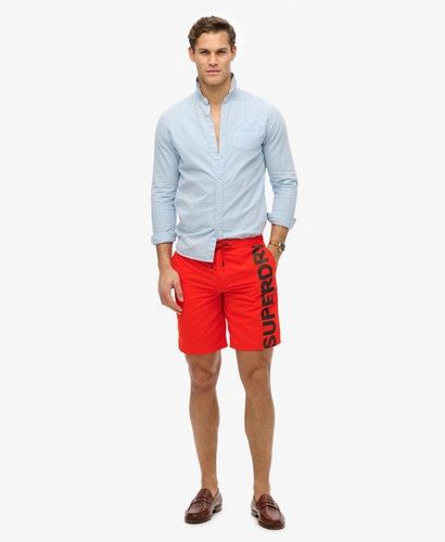 Men's Classic 19- Inch Logo Board Shorts Red / Bright Red - Size: L - Superdry - Modalova