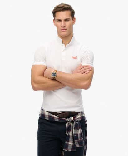 Men's Essential Logo Neon Jersey Polo Shirt White / Optic - Size: Xxl - Superdry - Modalova