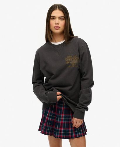 Women's Oversized Copper Label Workwear Crew Sweatshirt Black / Washed Black - Size: Xxl - Superdry - Modalova