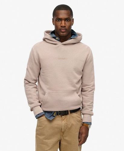 Men's Micro Logo Hoodie Beige / Deep Beige Slub - Size: Xxl - Superdry - Modalova