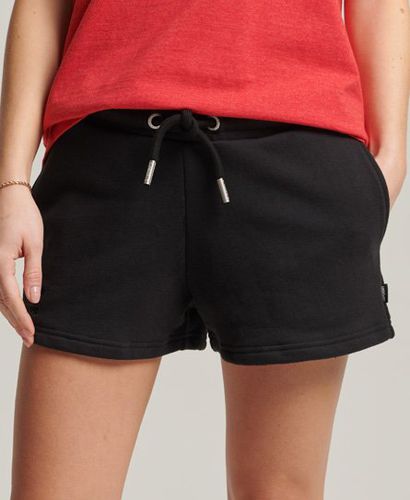 Women's Organic Cotton Vintage Logo Jersey Shorts Black - Size: 12 - Superdry - Modalova
