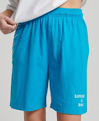 Women's Code Core Sport Boy Shorts Blue / Petrol - Size: 6 - Superdry - Modalova
