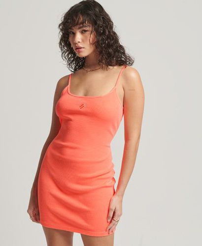 Women's Essential Strappy Dress Cream / Hyper Fire Coral - Size: 12 - Superdry - Modalova