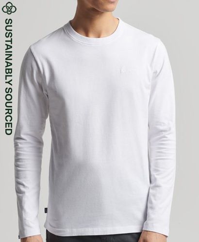 Men's Organic Cotton Vintage Logo Embroidered Top White / Optic - Size: L - Superdry - Modalova