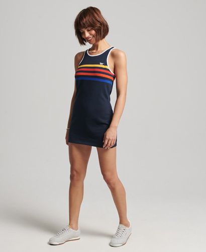 Women's Organic Cotton Vintage Stripe Dress / Eclipse - Size: 12 - Superdry - Modalova