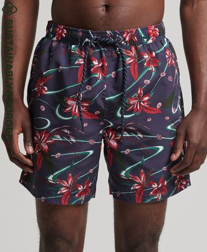 Men's Vintage Hawaiian Recycled Swim Shorts / Lily Aop - Size: S - Superdry - Modalova