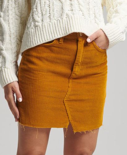 Women's Denim Mini Skirt Yellow / Turmeric Tan Cord - Size: 26 - Superdry - Modalova