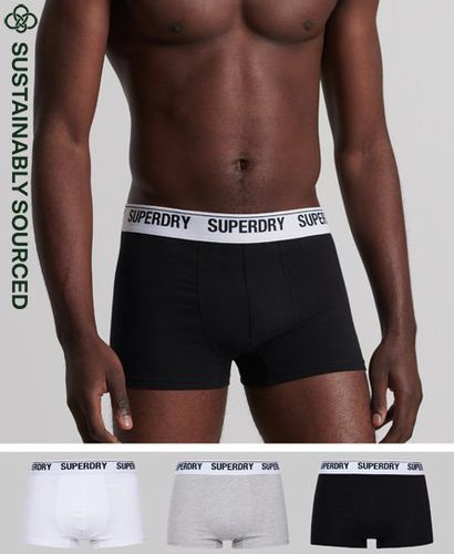 Men's Organic Cotton Trunk Triple Pack Black / Black/Grey/Optic - Size: L - Superdry - Modalova