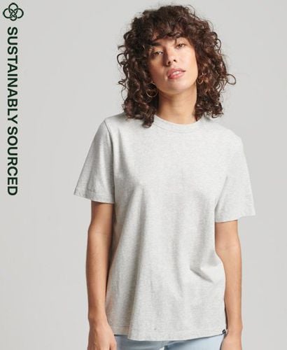 Women's Organic Cotton Vintage Logo T-Shirt Light Grey / Glacier Grey Marl - Size: 12 - Superdry - Modalova