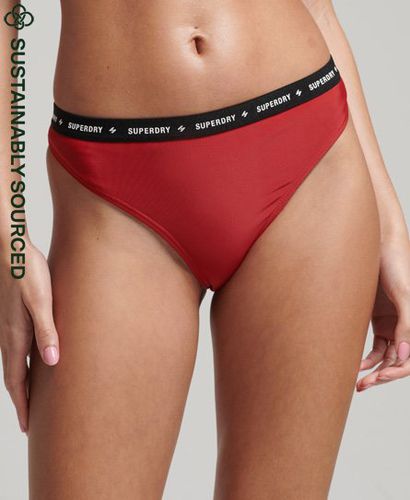 Women's Micro Elastic Recycled Bikini Briefs Red / Risk Red - Size: 12 - Superdry - Modalova