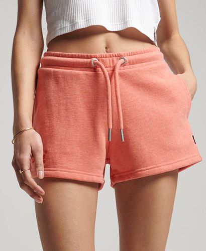 Women's Organic Cotton Vintage Logo Jersey Shorts / LA Coral Marl - Size: 12 - Superdry - Modalova