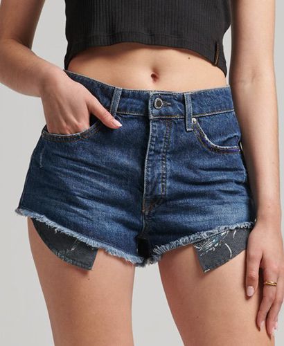 Women's Vintage High Rise Cut Off Shorts Dark Blue / Van Dyke Mid Used - Size: 26 - Superdry - Modalova