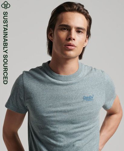 Men's Organic Cotton Essential Logo T-Shirt / Coastal Blue Grit - Size: S - Superdry - Modalova