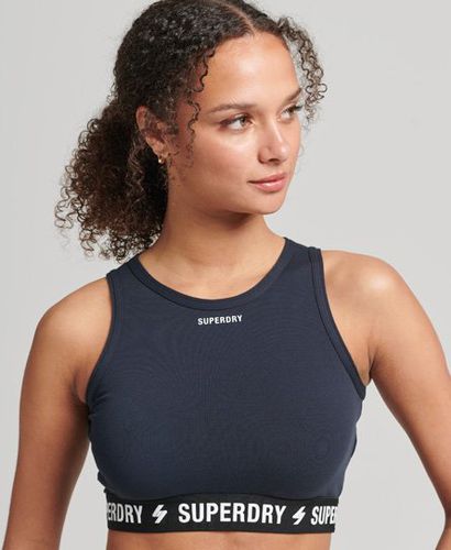 Women's Code Elastic Crop Top Navy / Deep Navy - Size: 8 - Superdry - Modalova