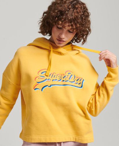 Women's Rainbow Graphic Logo Hoodie Yellow / Pigment Yellow - Size: 14 - Superdry - Modalova