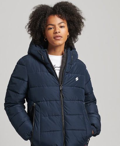 Women's Hooded Spirit Sports Puffer Jacket / Deep - Size: 10 - Superdry - Modalova
