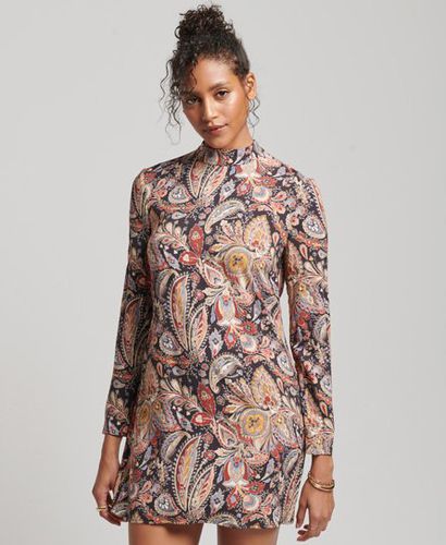 Women's Long Sleeve Printed Mini Dress / Paisley Print - Size: 10 - Superdry - Modalova