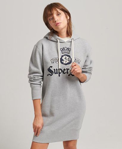 Women's Women's Loose Fit Embroidered Pride in Craft Hoodie, Grey, Size: 8 - Superdry - Modalova