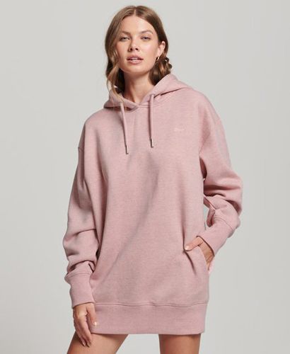 Women's Organic Cotton Embroidered Logo Sweat Dress Pink / LA Soft Pink Marl - Size: XS/S - Superdry - Modalova