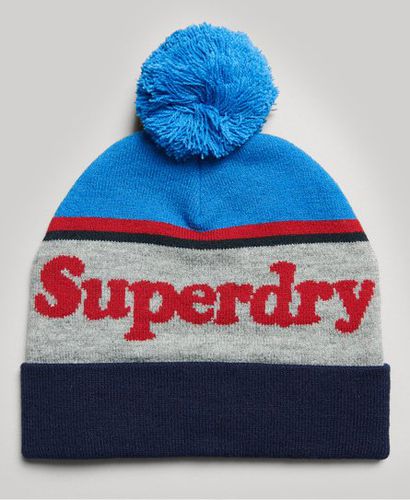 Women's Essential Logo Beanie Navy / New Royal/Red - Size: 1SIZE - Superdry - Modalova