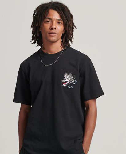 Men's Suika Graphic T-Shirt Black / Jet Black - Size: L - Superdry - Modalova