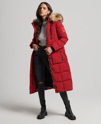 Women's Langer Everest Mantel mit Kunstfellbesatz - Größe: 40 - Superdry - Modalova