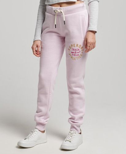 Women's Track & Field Joggers Pink / Rose Pink - Size: 12 - Superdry - Modalova