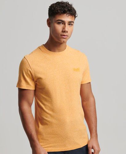 Men's Organic Cotton Essential Logo T-Shirt Yellow / Sunshine Yellow Grit - Size: L - Superdry - Modalova