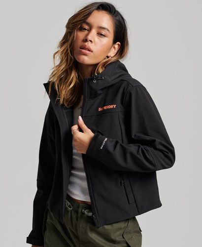 Women's Code Trekker Hooded Softshell Jacket Black - Size: 14 - Superdry - Modalova
