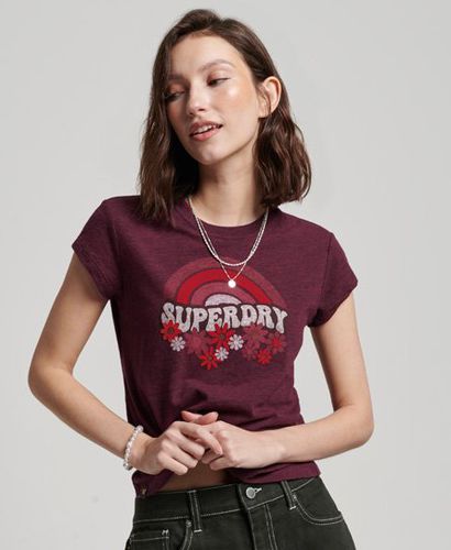 Women's Schmales Vintage T-Shirt im 70er-Jahre-Stil - Größe: 44 - Superdry - Modalova