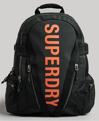 Men's Mountain Tarp Graphic Backpack Black / Black/Bold Orange - Size: 1SIZE - Superdry - Modalova