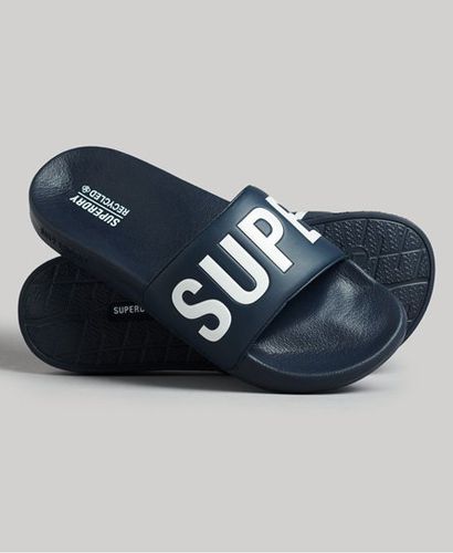 Men's Code Core Pool Sliders Navy / Deep Navy/Optic - Size: M - Superdry - Modalova