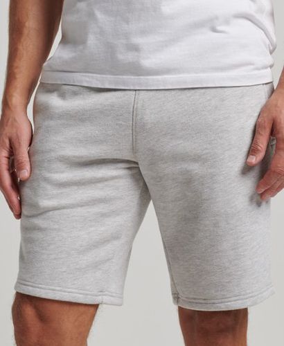 Men's Vintage Logo Embroidered Jersey Shorts Light Grey / Glacier Grey Marl - Size: XL - Superdry - Modalova