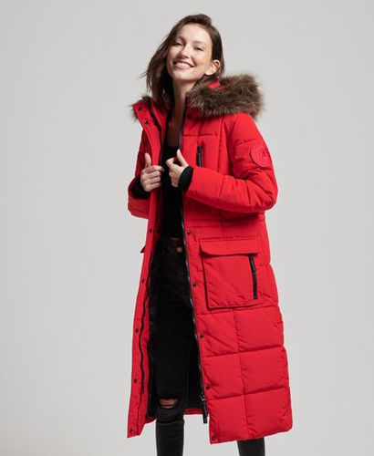 Women's Longline Faux Fur Everest Coat / High Risk - Size: 8 - Superdry - Modalova