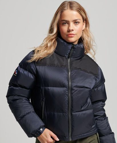 Women's Sportstyle Code Puffer Jacket Navy / Eclipse Navy - Size: 14 - Superdry - Modalova