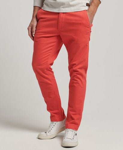 Men's Slim Fit Chinos Pink / Cayenne Pink - Size: 29/32 - Superdry - Modalova