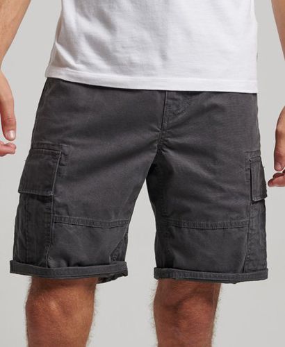 Men's Organic Cotton Heavy Cargo Shorts Dark Grey / Washed Black - Size: 28 - Superdry - Modalova