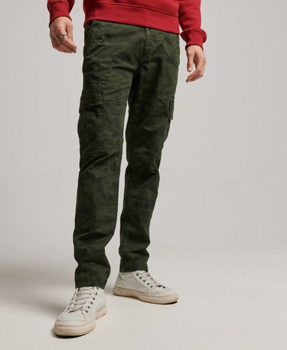 Men's Organic Cotton Core Cargo Pants Green / Overdyed Camo - Size: 28/32 - Superdry - Modalova