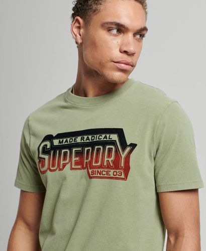Men's Organic Cotton Vintage Shadow T-Shirt / Oil - Size: S - Superdry - Modalova