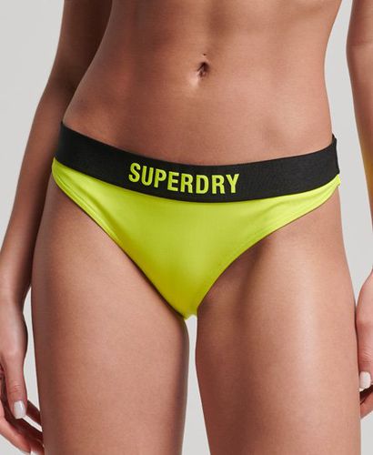 Women's Elastic Recycled Bikini Briefs Yellow / Electric Lime - Size: 12 - Superdry - Modalova