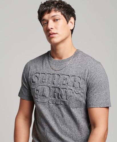 Men's Cooper Classic Embossed T-Shirt / Karst Mega Black Grit - Size: XL - Superdry - Modalova