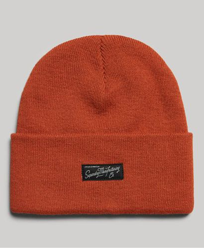 Women's Essential Logo Beanie Brown / Red Grouse - Size: 1SIZE - Superdry - Modalova