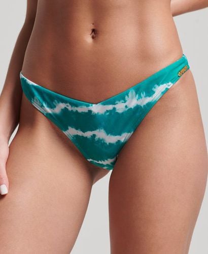 Women's Tie Dye Recycled Bikini Briefs Green / Tie Dye Green - Size: 12 - Superdry - Modalova