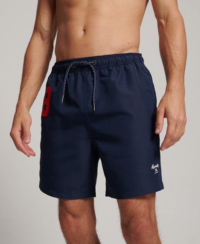 Men's Polo Recycled Swim Shorts Navy / Richest Navy - Size: L - Superdry - Modalova