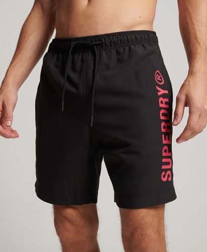 Men's Core Sport 17 Inch Recycled Swim Shorts Black - Size: S - Superdry - Modalova