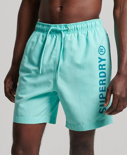 Men's Core Sport 17 Inch Recycled Swim Shorts / Pool Blue - Size: Xxl - Superdry - Modalova