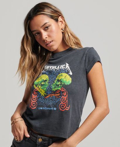 Women's Women's Classic Metallica Cap Sleeve T-Shirt, , and , Size: 12 - Superdry - Modalova