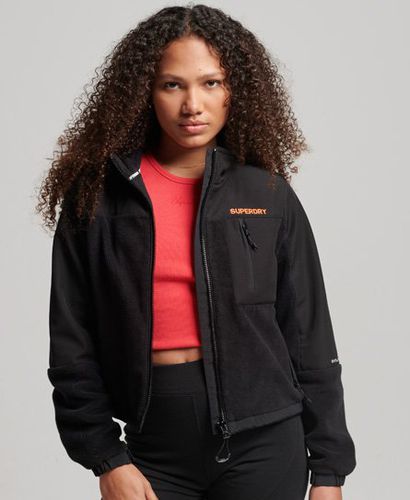 Women's Ladies Classic Embroidered Code Hybrid Trekker Jacket, Black, Size: 14 - Superdry - Modalova