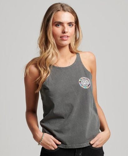 Women's Tribal Surf Vest Top Dark Grey / Vintage Black - Size: 6 - Superdry - Modalova