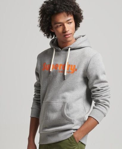 Men's Vintage Terrain Classic Hoodie Light Grey / Grey Grit - Size: S - Superdry - Modalova